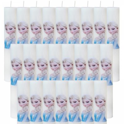 Bax 24 Lumanari Botez Elsa H40cm D5,5cm
