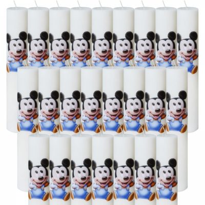Bax 24 Lumanari Botez Baby Mickey H40cm D5,5cm