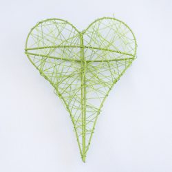 Inima decorativa mica, verde