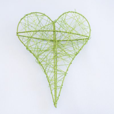 Inima decorativa mica, verde