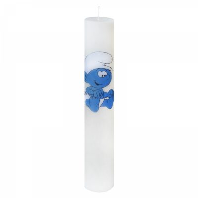 Lumanare Botez Baby Strumf H30cm D7cm