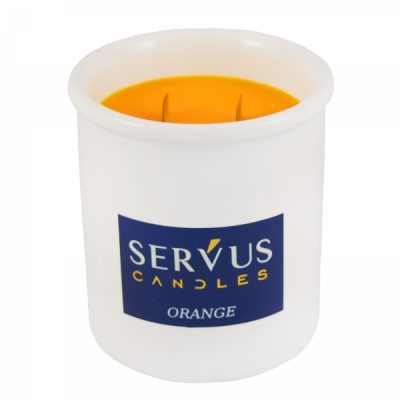 Lumanare Parfumata Orange cu 2 fitiluri din lemn