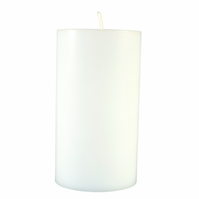 Lumanare decor alba H10cm D5,5cm