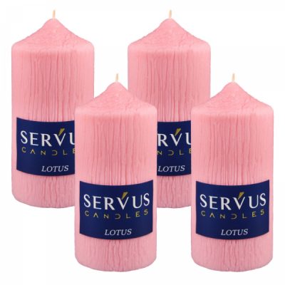 Set 4 Lumanari Parfumate Lotus cilindru 13cm