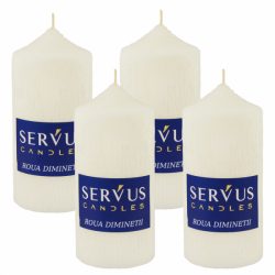 Set 4 Lumanari Parfumate Roua Diminetii cilindru 13cm