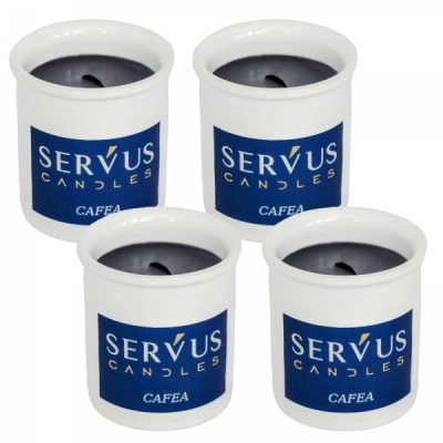 Set 4 Lumanari Parfumate Cafea cu fitil din lemn
