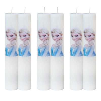 Set 6 Lumanari Botez Elsa H40cm D5,5cm