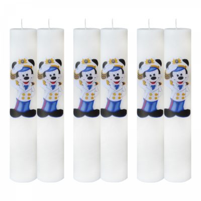 Set 6 Lumanari Botez Marinarul Mickey H35cm D5,5cm