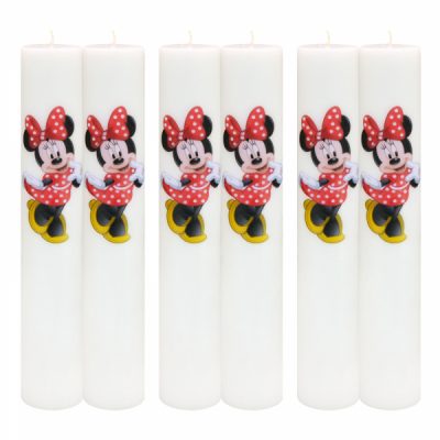 Set 6 Lumanari Botez Minnie H40cm D5,5cm