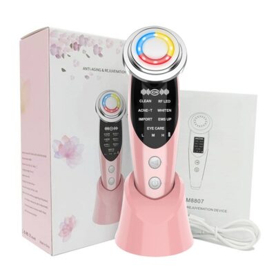 Aparat profesional pentru tratament facial 5 in 1 Anti Rid, Mezoterapie, LED, Lifting, vibratii EMS, Masaj facial