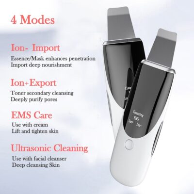 Dispozitiv Ultrasonic cu Afisaj Electronic Pentru Curatare si Masaj Facial
