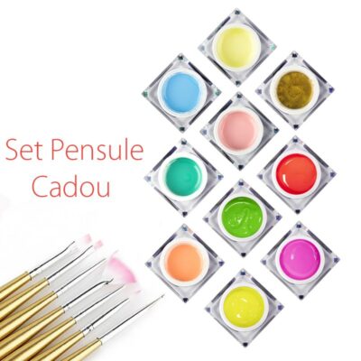 Kit 10 Artistic Gel + Set Pensule CADOU 01