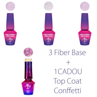 Kit 3 Fiber Base + 1 CADOU Top Conffetti