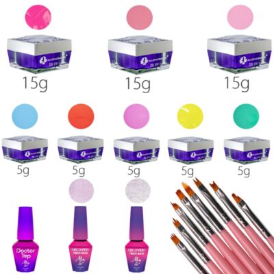 Kit Geluri ALLEPAZNOKCIE si Set Pensule Cadou