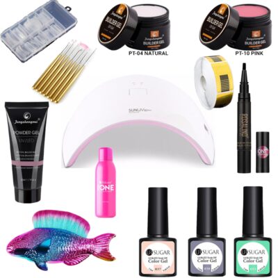 Kit profesional gel, polygel si oja semipermanenta 08