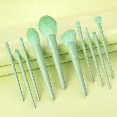 Set 10 Pensule Profesionale Makeup, Verde - MAK01