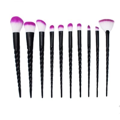 Set 10 Pensule Machiaj Unicorn Negre - C03