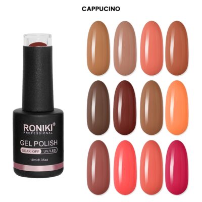 Set 12 Oje Semipermanente Roniki 10ml - CAPPUCINO
