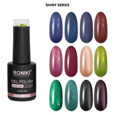 Set 12 Oje Semipermanente Roniki 10ml - SHINY SERIES