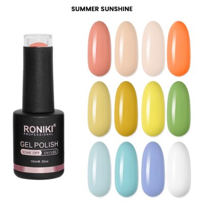 Set 12 Oje Semipermanente Roniki 10ml - SUMMER SUNSHINE