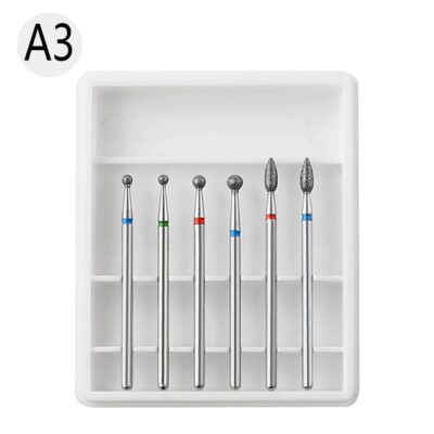 SET 6 CAPETE PENTRU FREZA UNGHII ALB - A3