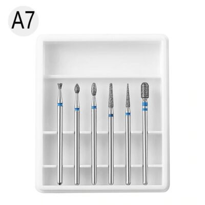 SET 6 CAPETE PENTRU FREZA UNGHII ALB - A7