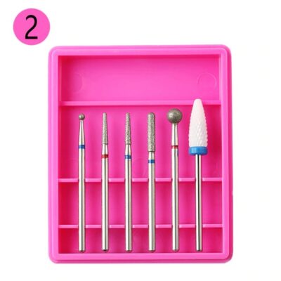 SET 6 CAPETE PENTRU FREZA UNGHII ROZ - R2