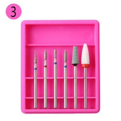 SET 6 CAPETE PENTRU FREZA UNGHII ROZ - R3