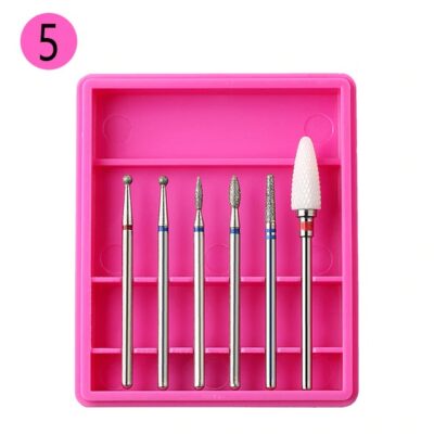 SET 6 CAPETE PENTRU FREZA UNGHII ROZ - R5