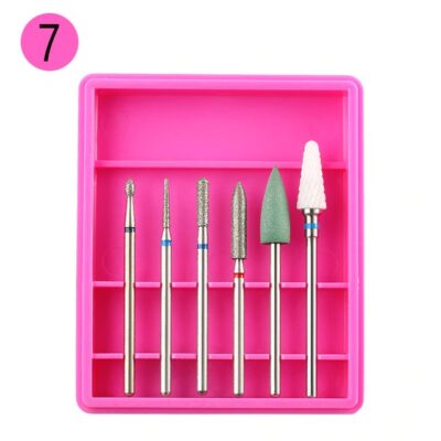 SET 6 CAPETE PENTRU FREZA UNGHII ROZ - R7