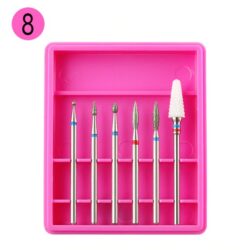 SET 6 CAPETE PENTRU FREZA UNGHII ROZ - R8