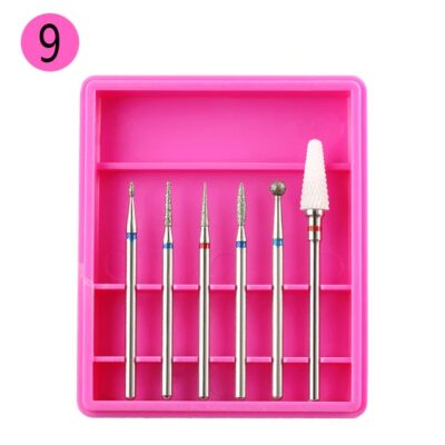 SET 6 CAPETE PENTRU FREZA UNGHII ROZ - R9