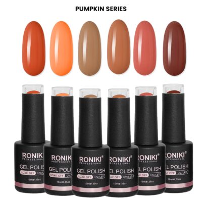 Set 6 Oje Semipermanente Roniki 10ml - PUMKIN SERIES