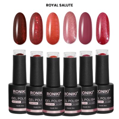 Set 6 Oje Semipermanente Roniki 10ml - ROYAL SALUTE