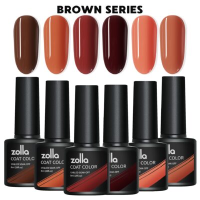 Set 6 Oje Semipermanente Zolla 8ml - Brown Series